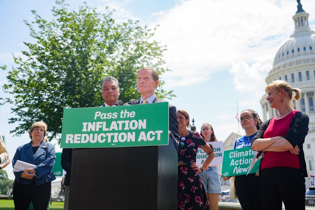 Blumenthal joined his Democratic colleagues in calling on the Senate to pass the Inflation Reduction Act which will allow Medicare to negotiate prescription drug prices, lower health care premiums under the Affordable Care Act, lower energy costs, and increase the production of clean energy. 